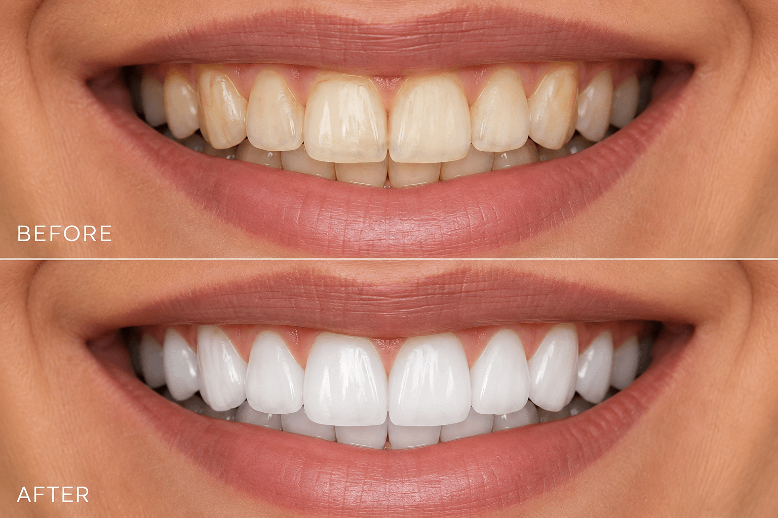 Teeth whitening before and after at Remedy Dentistry